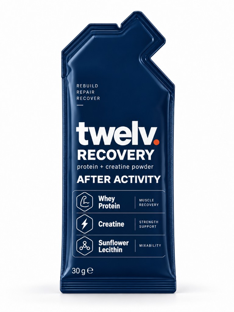 twelv RECOVERY protein + creatine powder, after activity